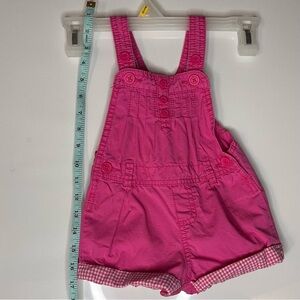 OshKosh B'gosh Pink Overall Shorts with Playful Trim